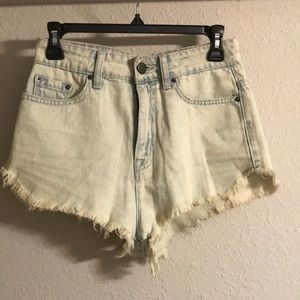 BDG Very light faded wash hi-rise shorts